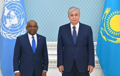 Президент Касым-Жомарт Токаев провел встречу с Председателем Генеральной Ассамблеи ООН Абдуллой Шахидом