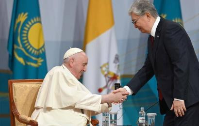 Pope says God does not back war