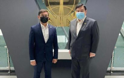 Встреча Председателя Правления Центра Н.Назарбаева Б.Сарсенбаева с Ректором Академии государственного управления при Президенте РК Е.Абилом