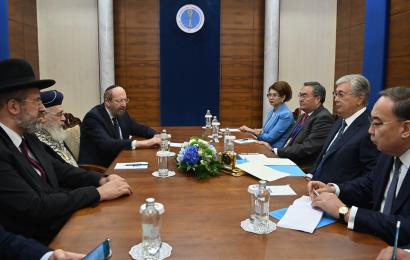 Глава государства принял Главного ашкеназского раввина Давида Лау и Главного сефардского раввина Ицхака Иосифа