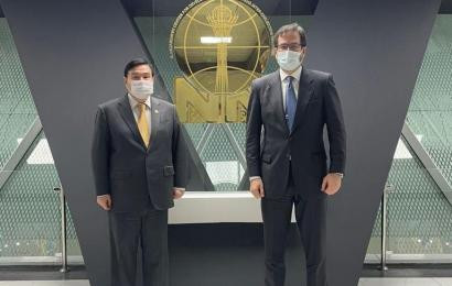 Н.Назарбаев Орталығының Басқарма Төрағасы  Болат Сәрсенбаевтың  Испания Елшісі Хорхе Урбиола Лопес де Монтенегромен  жұмыс кездесуі өтті