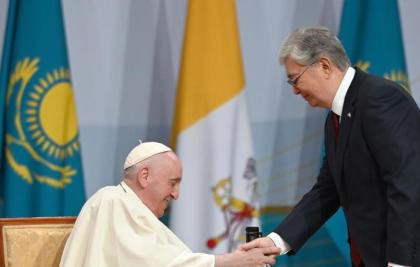 Pope visits Kazakhstan as 'peace pilgrim'