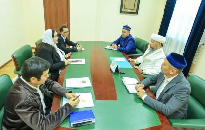 Today in the capital Acting Chairman of the Management Board of the N.Nazarbayev Center  Dianna Yessenova met with Grand Mufti and Chairman of the Muslim Spiritual Board of Kazakhstan Nauryzbay Haji Taganuly